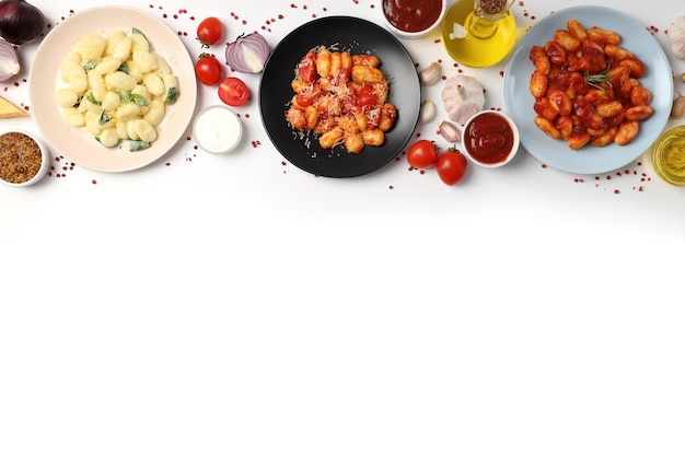 Assorted plated dishes